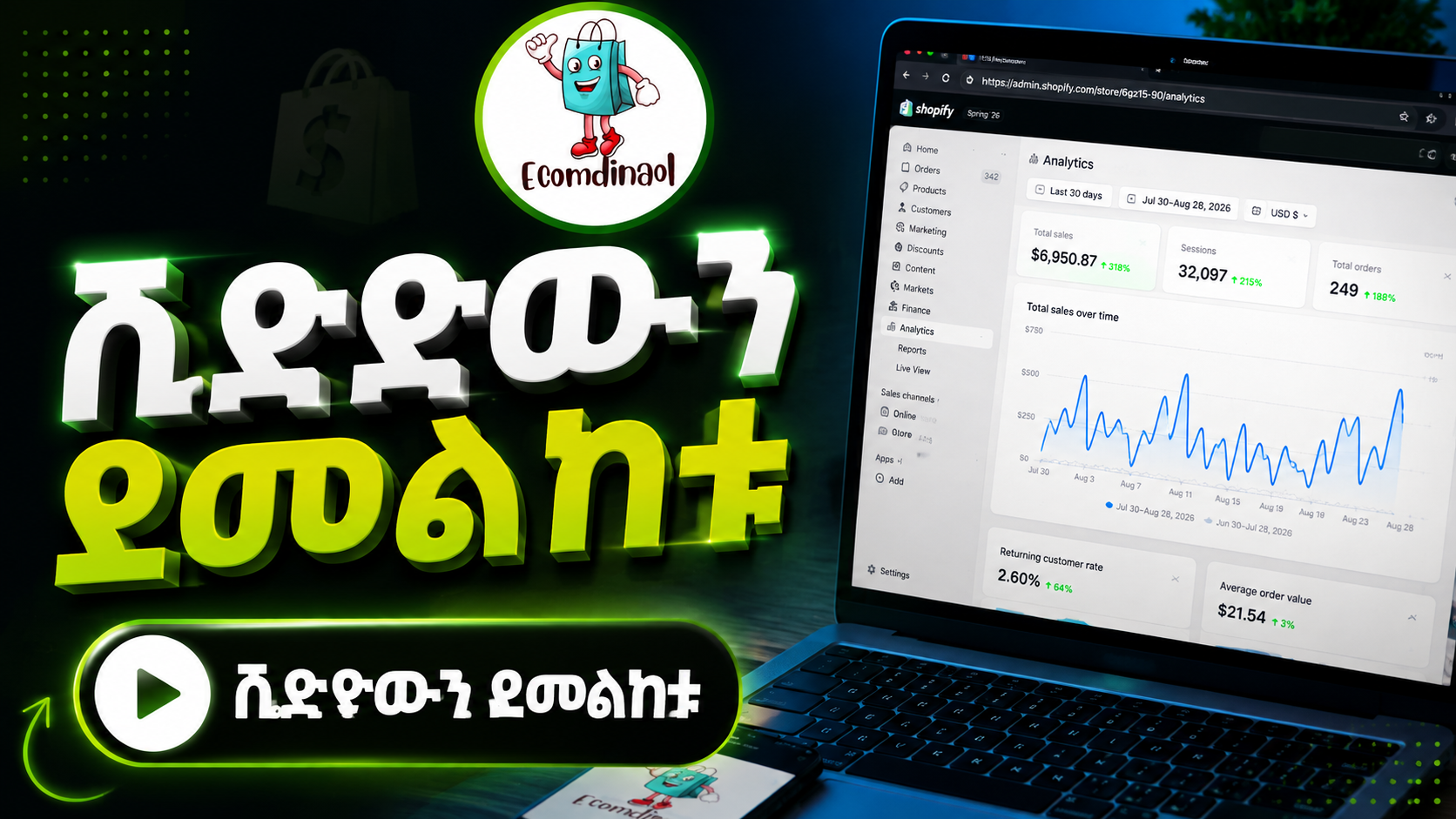 የEcomDinaol መግቢያ ቪዲዮ ሽፋን